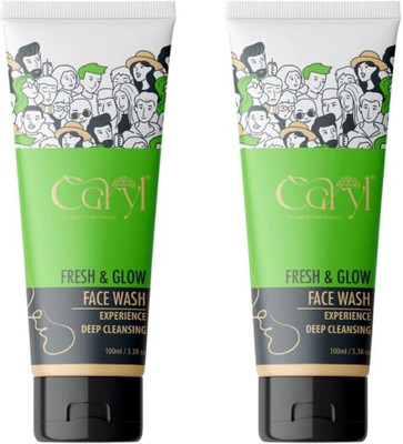 CARYL Fresh & Glow  Combo 100ml Each-With Aloevera,Turmeric and Kiwi Extract Face Wash(100 ml)