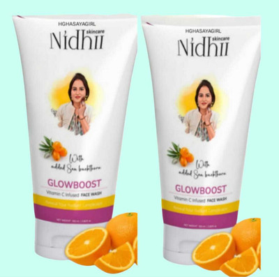 HGHASAYAGIRL NIDHI SKINCARE Glow Boost Vitamin C (pack of 2) 17 Face Wash(200 g)