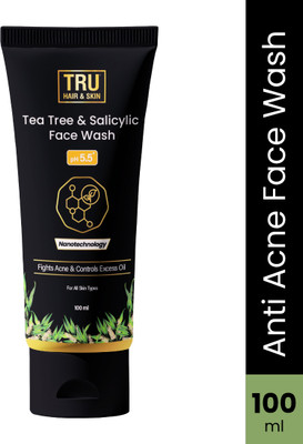 TRU HAIR & SKIN Tea Tree  for Acne & Pimples | Oil Control, Anti-Acne, Deep Cleansing Face Wash(100 ml)