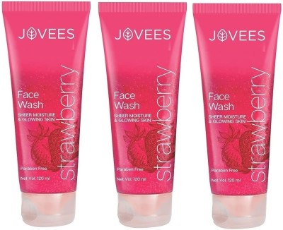 JOVEES Strawberry  120 ml (PACK OF 3) Face Wash(360 ml)