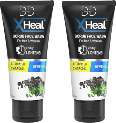 DOOMSDAY XHEAL SCRUB FACEWASH FOR VISIBLY SOFT GLOWING SKIN PACK OF 60g x 2 Face Wash(120 g)