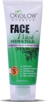 OXYGLOW Neem Tulsi Face wash,Acne prone skin,Controls oil,Cleanses & Prevents Pimples 100g Face Wash(100 g)