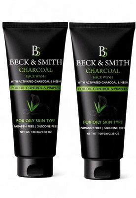 BECK AND SMITH charcoal neem facewash deep cleansing anti bacterial oil control tan removal men women Face Wash(200 g)