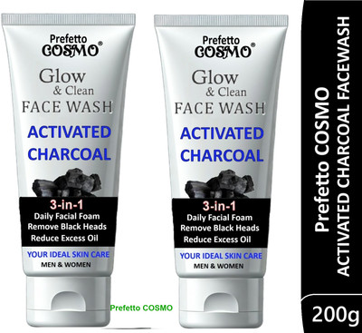 Prefetto COSMO Deep Action Charcoal Cleanse Face Wash(200 g)