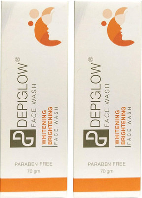 Depiglow  | Skin Brightening & Pigmentation Control | Pack of 2 x 70g Face Wash(70 g)
