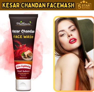 Phillauri Naturals Kesar Chandan Skin Lightening & Tan Removal Face wash, Suitable For All Skin Types  Face Wash(60 ml)