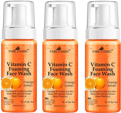 PARK DANIEL Vitamin C Foaming  For Deep Cleansing Combo Pack of 3 150 ML(450 ML) Face Wash(450 ml)