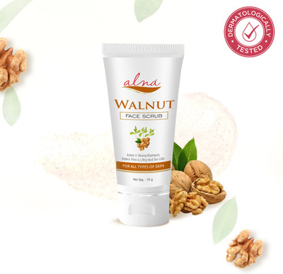 Alna Care ALNA Walnut Face Scrub | For All Skin Types | | 75 Gms | Scrub(75 g)