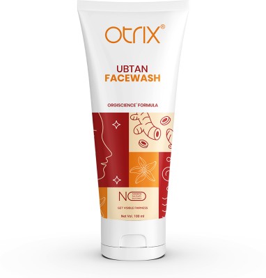Otrix Ubtan  for All Skin Type with Turmeric, Saffron, Almond Extract, Rose Water & Sandalwood Oil for Tan removal and Skin brightning 100 ml - No Sulphate, Parabens, Silicones Face Wash(100 ml)