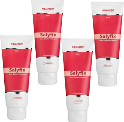 FLORENTHA SALYFIX ACNE CONTROL FACEWASH FOR CLEASING SOFT SKIN PACK OF 60ml x 4 Face Wash(240 ml)