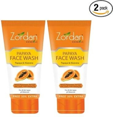 ZORDAN Papaya face wash contains Papaya & Aloevera…(Pack of 2)60 ml Face Wash(60 ml)