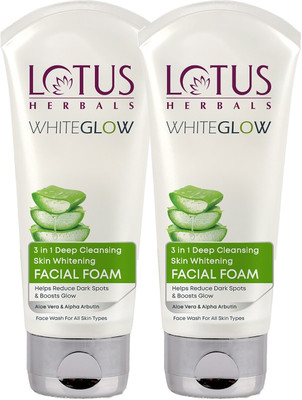 LOTUS HERBALS 3 In 1 Deep Cleansing Skin Whitening Facial Foam BigPack Face Wash(400 g)