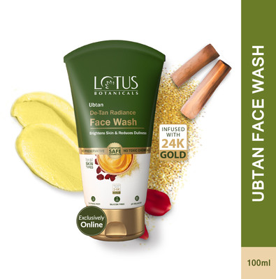 Lotus Botanicals Ubtan De-Tan Radiance Face Wash  (100 Ml) For Rs. 123 @ 55 %