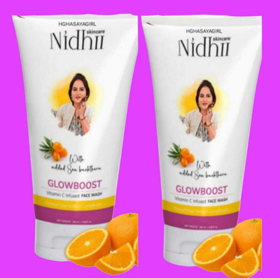 HGHASAYAGIRL NIDHI SKINCARE Glow Boost Vitamin C (pack of 2) 23 Face Wash(200 g)
