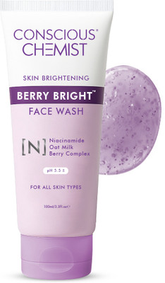 Conscious Chemist Niacinamide | Pore Refining | All Skin Types | Blueberry Extract Face Wash(100 ml)