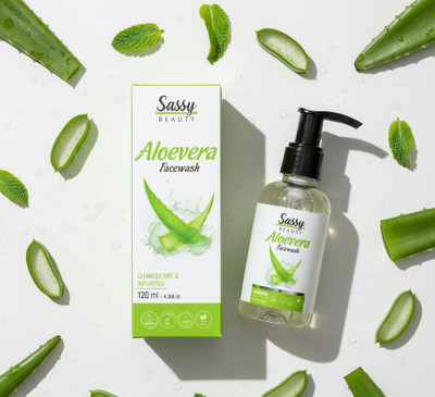 sassy beauty Refreshing Aloe Vera Facewash | Natural Glow & Clean Feel Face Wash(120 ml)