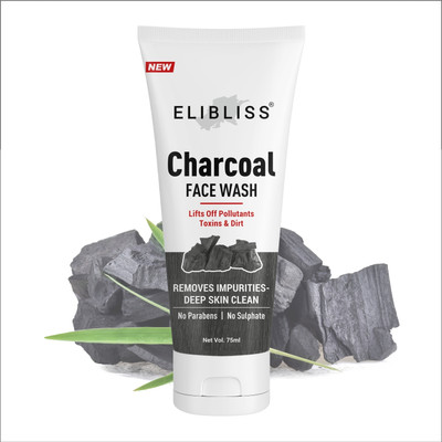 ELIBLISS Acne Control with Activated Charcoal Gel  Face Wash(75 ml)