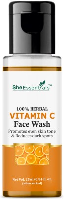She Essentials Vitamin C  for Even Skin Tone, Dark Spots Removal & Hyperpigmentation Clear Face Wash(25 ml)