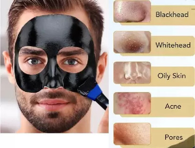 Yuency Charcoal Peel Off Mask for Men & Women & 2 Whitehead remover pin(2 Items in the set)