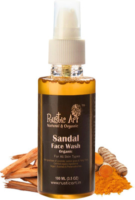 RUSTIC ART Natural Organic Sandal Face wash 100ml Face Wash(100 ml)