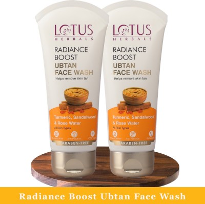 LOTUS HERBALS Radiance Boost Ubtan Facewash ( Pack of 2 ) ( 100g * 2 ) Face Wash(200 g)
