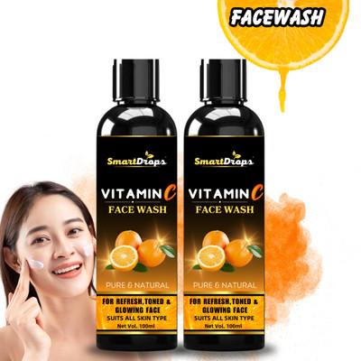 smartdrops Vitamin C  For nourishes|| rejuvenates||(pack of 2) Face Wash(200 ml)