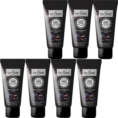 NG MART SKYBAR ACTIVE CHARCOAL FACEWASH FOR ANTI DARK SPOTS & HEALTHY SKIN PACK OF 60ml x 7 Face Wash(420 ml)
