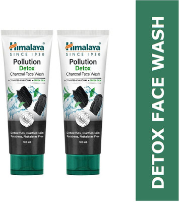 HIMALAYA Pollution Detox Charcoal  (2X100ml) Face Wash(200 ml)
