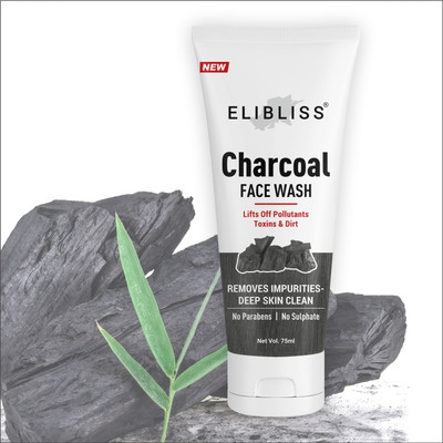 ELIBLISS Activated Charcoal for Oil Control Gel  All Skin Type Face Wash(75 ml)