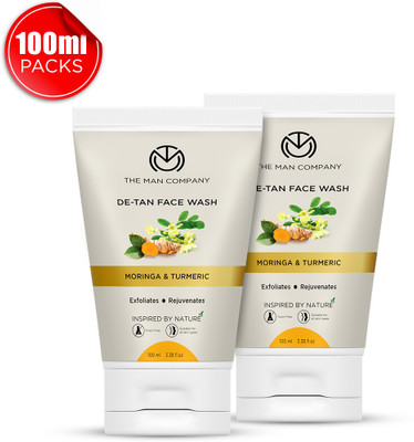 THE MAN COMPANY De-Tan Cleanser for Oily Skin | Skin Brightening, Tan Removal with Turmeric & Moringa Men's Face Wash(200 ml)