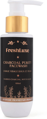 FreshLuxe Charcoal Purity | Deep Cleansing & Detox | Bamboo Charcoal & Hazelwood Face Wash(100 ml)