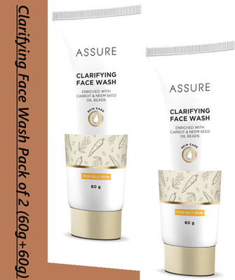 ASSURE Clarifying Face wash Enriched With Carrot & Neem seed oil Beads Pack of 2 Face Wash(120 g)