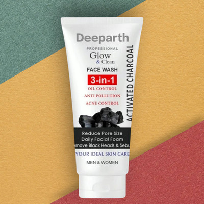 Deeparth 3 in 1 Charcoal Face Mask: A Natural Way to Detox Your Skin and Unclog Pores -/ (Pack of 1) Face Wash(150 g)
