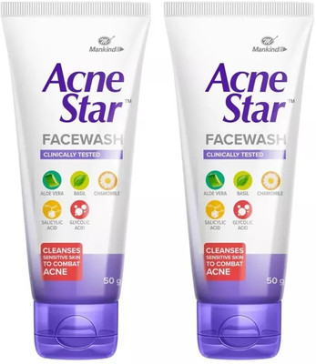 acnestar Acne star facewash,Anti pigmantation,acne clear,oil control,dark spot control pack-2 Face Wash(50 g)