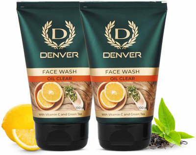 DENVER Oil Clear Facewash With Vitamin C and Green Tea Combo ( 2 X 100 gm ) Face Wash(200 g)