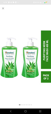HIMALAYA NEEM | PREVENTS PIMPLE | TURMERIC  400 ML PACK 2 Face Wash(800 ml)