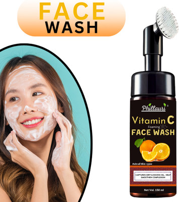 Phillauri Glow Vitamin C Infused Foaming For Brighter Skin Tone & Nourishment Face Wash(150 ml)