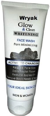 wryak Glow & Clean Whitening , Activated Charcoal, Pore Minimizing 100gm, Face Wash(100 g)