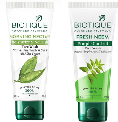 BIOTIQUE  100 ML - Morning Nectar & Fresh Neem Face Wash(200 ml)