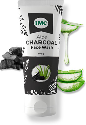 IMC Aloe Charcoal  | Prevents Pimples, Acne & Black Heads | Anti-Bacterial Face Wash(100 g)