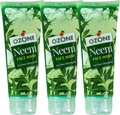 OZONE Neem  for Acne & Oily Skin (100ml, Pack of 3) Face Wash(300 ml)