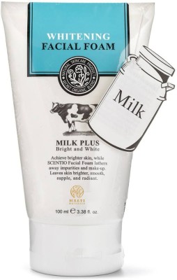 MaatiNaturals Scentio Whitening Facial Foam Milk Plus Bright & White for Softer Skin Face Wash(100 ml)