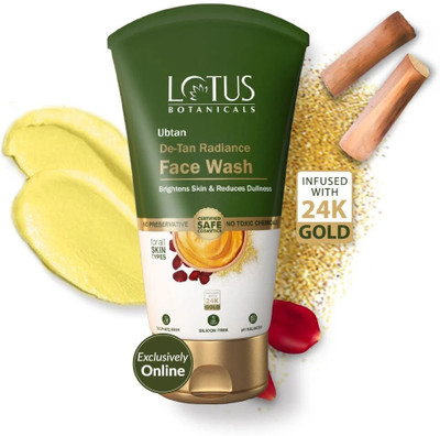 Lotus Botanicals Ubtan De-Tan Radiance | Brightens Skin & Reduces Dullness Face Wash(100 ml)