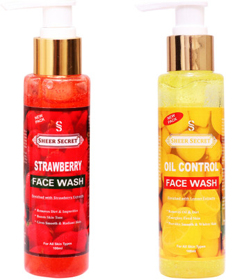 Sheer Secret Strawberry  100ml and Oilcontrol  100ml Face Wash(200 ml)