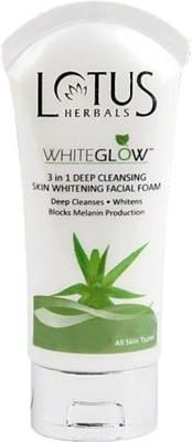 LOTUS White Glow 3 In 1 Deep Cleansing Skin Whitening Facial Foam Face Wash(50 g)