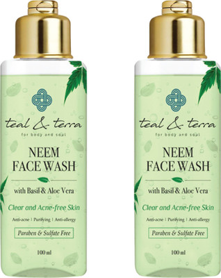 Teal & Terra Neem  With Basil & Aloe Vera, 200ml Face Wash(200 ml)