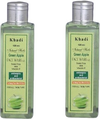 Natural herbs Green Apple  120ml Each Pack of 2 Face Wash(240 ml)