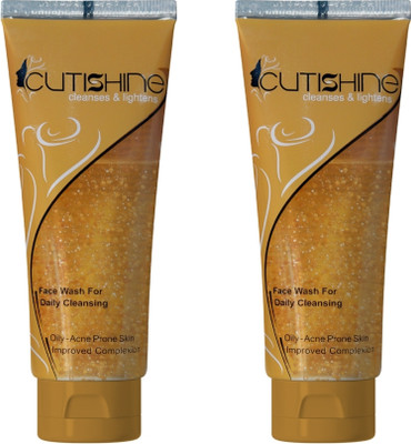 Cutishine with AHA & BHA for Gentle Exfoliation, Deep Cleansing Face Wash(140 ml)