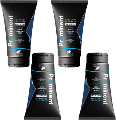 Prominent CHARCOAL FACEWASH - 240GM PACK OF 4 Face Wash(240 g)