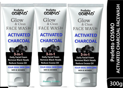 Prefetto COSMO Charcoal Purify & Detox Pack Face Wash(300 g)